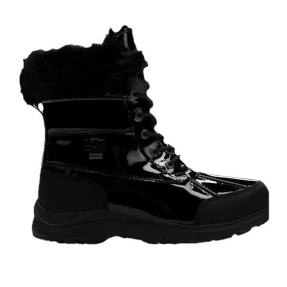 NWOB UGG ADIRONDACK III PATENT WOMEN BOOTS LEATHER Black US 7 EU 37/38 Tall - Picture 6 of 6